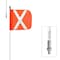 Safetywhips Warning Whip Heavy Duty Whip with Flag, White Whip, Orange Flag, White Reflective X, 36 Length SW03QDNP-SXW - alternate 1