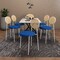 Leisuremod Euston Dining Chair with Velvet Seat and White Steel Frame in Navy Blue ECW17NBU - alternate 9