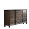 Homeroots 60" Dark Brown Solid Wood Nine Drawer Double Dresser 285907 - alternate 1
