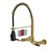 Kingston Brass Double-Handle Wall-Mount Pre-Rinse Bridge Kitchen Faucet, Brushed Brass GS8287CKL - alternate 1