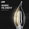 Feit Electric Feit White BA10 E12 (Candelabra) Filament LED Bulb Soft White 60 Watt Equivalence 2 pk BPCTC60927WFIL2 - alternate 7