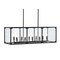 Jonathan Y Paysan 35" Linear 10-Light Adjustable Iron/Seeded Glass Rustic Farmhouse LED Pendant, Oil Rubbed Bron JYL7515A - alternate 1
