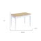 Homeroots 39" Oak and White Wood Writing Desk With Two Drawers 469111 - alternate 5