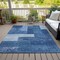 Homeroots 8' X 10' Navy Blue And Sky Blue Geometric Washable Indoor Outdoor Area Rug 612451 - alternate 9