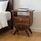 Homeroots 21" Brown Solid Wood Two Drawer Nightstand 701735 - alternate 9