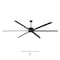 Canarm Ceiling Fan, 96 in Blade Dia, 6 Blades, 5 Speeds, 120V AC, Matte Black CP96BK - alternate 5