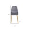 Homeroots Set of Four Gray and Oak Velvet and Steel Dining Side Chairs, 4PK 719407 - alternate 8