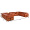 Homeroots Camel Italian Leather Power Reclining U Shaped Ten Piece Corner Sectional With Console 634692 - alternate 15