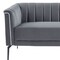 Homeroots 76" Dark Gray Sofa With Silver Legs 480907 - alternate 9