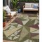Homeroots 5' X 8' Olive Green Ivory And Burgundy Geometric Washable Indoor Outdoor Area Rug 600385 - alternate 1