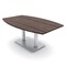 Skutchi Designs Boat Conference Table With Power Unit, 48 in W, 72 in L, Brown HAR-BOT-48x72-DOU-H3041-NA - alternate 1