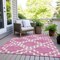 Homeroots 8' X 10' Blush And Ivory Geometric Washable Indoor Outdoor Area Rug 593753 - alternate 8