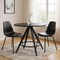 Homeroots 37" Black Wood and Steel Round Top Dining Table 557693 - alternate 6
