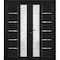 Vdomdoors Front Exterior Prehung Metal-Plastic Double Doors / MANUX 8088 Matte Black / Office Commercial and MANUX8088DEXD-BLK-LH-W72xH80 - alternate 1