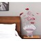 Homeroots 22" Silver and Clear Metal and Acrylic Red Rose Bedside Lamp 568836 - alternate 1