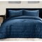 Homeroots Navy Blue Queen Polyester 180 Thread Count Washable Down Comforter Set 528895 - alternate 9