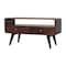 Homeroots 35in Walnut Solid Wood Enclosed and Open Storage TV Stand 719180 - alternate 9