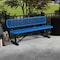 Leisure Craft Leisure Craft 6 FT Outdoor Bench with Back, Portable, Blue B6WBP-BLUE - alternate 8