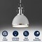 Jonathan Y Homer 10" 1-Light Modern Industrial Metal LED Dome Pendant, White/Chrome JYL9535C - alternate 10