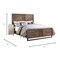 Homeroots Solid Wood Queen Brown and Black Bed 285868 - alternate 5