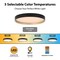 Vaxcel Darien 12-in Contemporary Round Black/Gold LED Flush Mount Ceiling Light with Frosted Shade C0383 - alternate 8