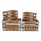 Homeroots Set of Four Natural Solid Wood And Metal Crate, 4PK 487684 - alternate 1