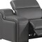 Homeroots Gray Italian Leather Power Reclining Curved Seven Piece Corner Sectional With Console 544984 - alternate 7