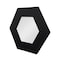 Homeroots 19" Black Hexagon Wood Framed Accent Mirror 485117 - alternate 7