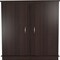Homeroots 47" Espresso Melamine Mirrored Four Drawer Combo Dresser 249835 - alternate 6