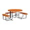 Leisure Craft 46" Round ADA Accessible Outdoor Picnic Table with 3 Bench Seats, Orange T46ROP-ADA-ORANGE - alternate 1