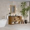 James Martin Vanities Solene 48 in. Single Vanity, Seaside Oak, w/ 3 CM Parisien Bleu Silestone Top D225-V48-SSO-FPBL - alternate 4