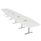 Skutchi Designs Arc Boat Conference Table With Power, 48 in W, 264 in L HAR-ABOT-48X264-T-WA7976-ESIL - alternate 1