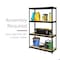 Space Solutions 1000 Riveted Steel Shelving 4-Shelf Unit, 12D x 30W x 48H, Black 22540 - alternate 12