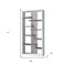 Homeroots 71" White Wood Nine Tier Geometric Bookcase 630383 - alternate 5