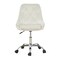Homeroots Ivory Tufted Velvet Swivel Adjustable Height Office Desk Chair 527311 - alternate 1