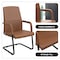 Leisuremod Evander Office Chair in Upholstered Leather and Iron Frame, Dark Brown EGO23DBRL - alternate 7
