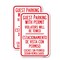 Signmission Guest Parking with Permit Violators Will Be Towed - Est, 18'' X 24'', Heavy Gauge Aluminum, 2PK A-1824-2PACK-23926 - alternate 1