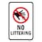 Signmission No Littering, Heavy-Gauge Aluminum Rust Proof Parking Sign, 18" x 24", A-1824-25076 A-1824-25076 - alternate 3