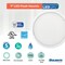 Bulbrite 7" Round 10.3-W 3000K LED Flush Mount Light, 1150 Lumens, White Finish 773604 - alternate 10