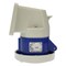 Walther-Werke Pin and Sleeve Receptacle, 20A, 230/3Ã¸Y 120/208, 3 Phase, 3 Pole, Blue, NEMA Not Rated 518509 - alternate 9