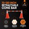 Xpose Safety Retractable Cone Bar Orange/White, 72in to 120in Length, 80PK CBO72/120-80-X - alternate 7