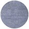 Homeroots 8' Denim Blue Round Geometric Washable Indoor Outdoor Area Rug 607478 - alternate 7