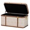 Baxton Studio Brenner Modern Transitional Beige Faux Shagreen Storage Trunk 253-14071-ZORO - alternate 9