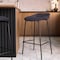 Leisuremod Servos Barstool with Upholstered Faux Leather Seat and Powder Coated Iron Frame, Black SSBL-18BL - alternate 8