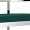 Homeroots 30" Green and Silver Metal and Velvet Low Back Bar Height Bar Chair 555067 - alternate 6