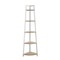 Homeroots 67" White Wood Five Tier Corner Bookcase 569061 - alternate 10