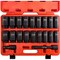 Neiko 0.75 in Dr. Impact Socket Set, SAE and Metric 02347A - alternate 1