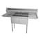 Koolmore 2 Compartment Stainless Steel NSF Commercial Kitchen Prep & Utility Sink with 2 Drainboards SB151512-15B3 - alternate 9