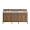 James Martin Vanities Brittany 72" Double Vanity, Pecan w/ 3 CM Eternal Jasmine Pearl Silestone Top 655-V72-PCN-3EJP - alternate 1