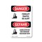 Signmission OSHA Danger Sign, 10" Height, Rigid Plastic, Forklift Traffic Be Alert Bilingual, VG-1265 OS-DS-P-710-VG-1265 - alternate 1